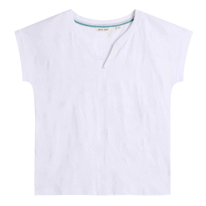 White Stuff Nelly Embroidered Notch Neck Tee